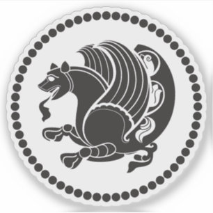 Pegatina Emblema del Imperio Sasánida (Simurgh), Irán