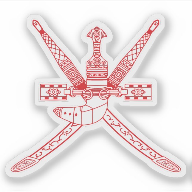 Pegatina Emblema nacional de Omán (Anverso)