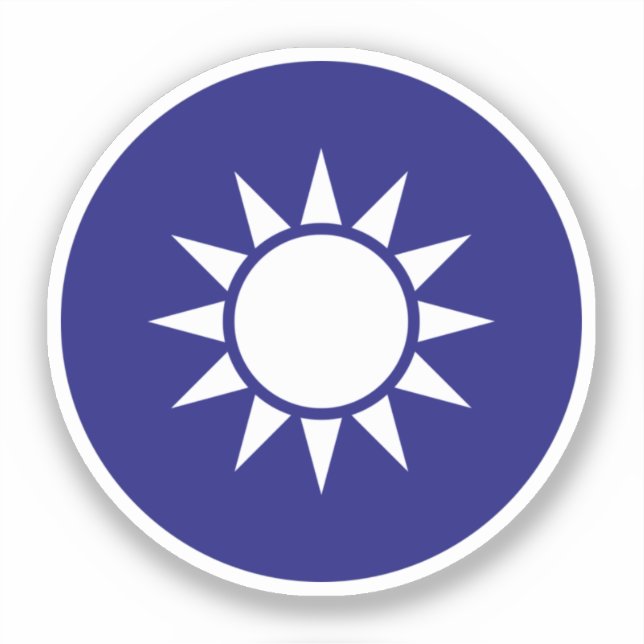Pegatina Emblema nacional de Taiwán (Anverso)