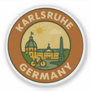 Pegatina Emblema Urbano Alemán de Karlsruhe