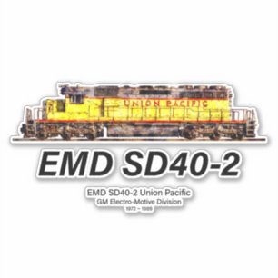 Pegatina EMD SD40-2 Locomotora Diesel. Pacífico de Unión