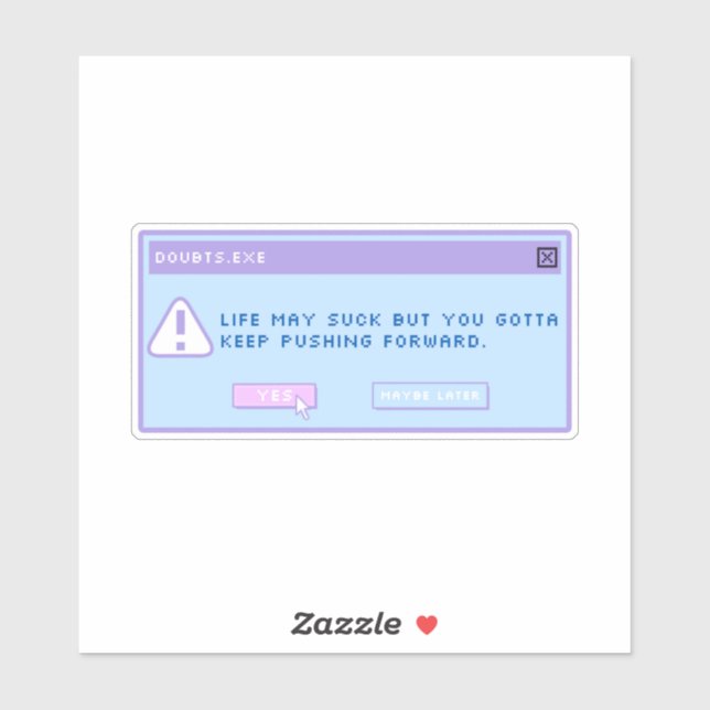 Pegatina emergente de Doubt.exe (Hoja)