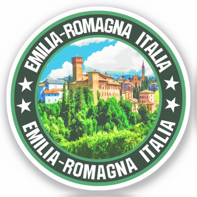 Pegatina Emilia-Romagna (Anverso)
