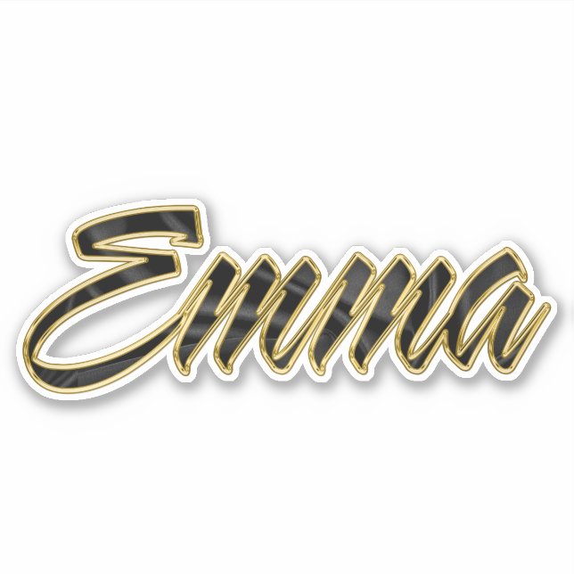 Pegatina Emma black gold Lettering Aufkleber Sticker (Anverso)