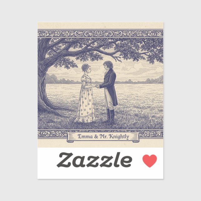 Pegatina Emma & Mr. Knightley (Hoja)