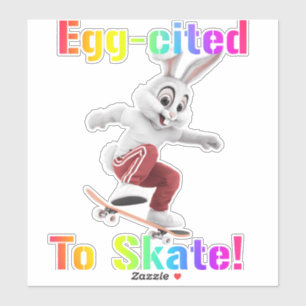 Pegatina Emocionado de Patinar – Divertido Patinaje de Pasc