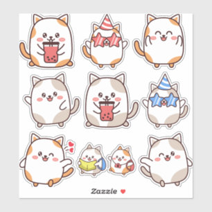 Pegatina Emoji Cute Kawaii Little Cat