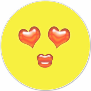 Pegatina Emoji de amor Kiss Hearts