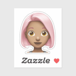 Pegatina Emoji de avatares rosados