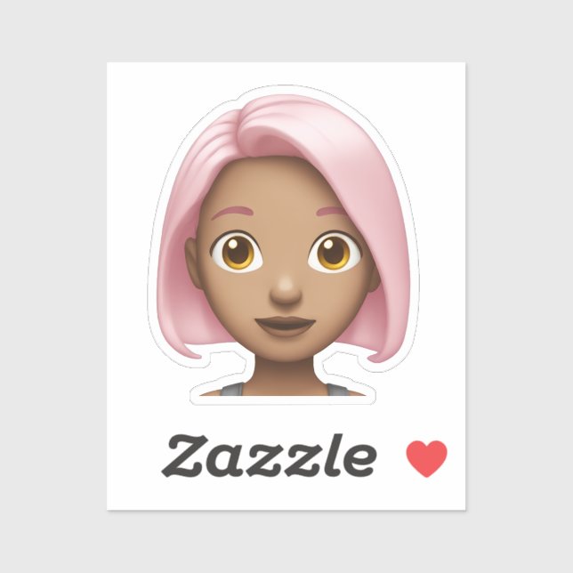 Pegatina Emoji de avatares rosados (Hoja)