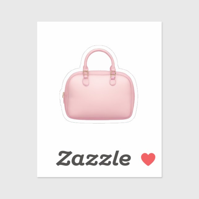 Pegatina Emoji de bolso rosa (Hoja)