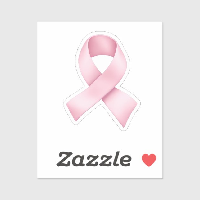 Pegatina Emoji de la cinta de opciones de conciencia rosa (Hoja)
