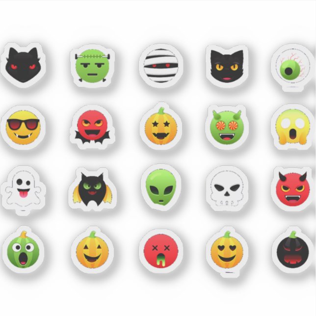 Pegatina Emoji escalofriante de Halloween (Anverso)