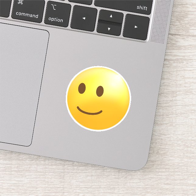 Pegatina Emoji facial ligeramente sonriente (Detalle)