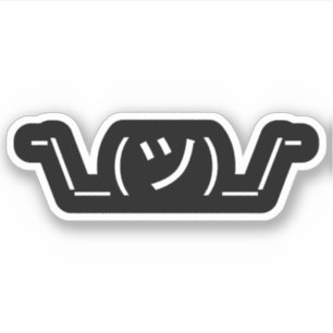 Pegatina Emoticon de arbusto ¯\_(ツ_/ Ø Japonés Kaomoji