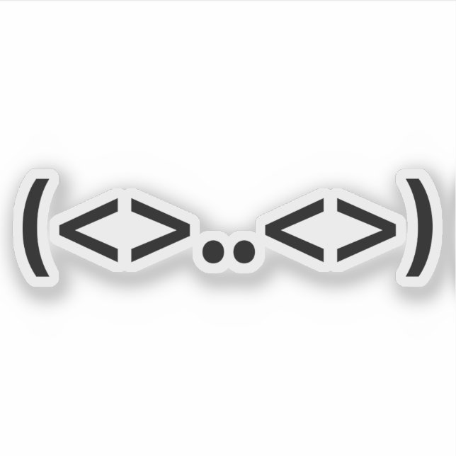 Pegatina Emoticon japonés ALIEN (Anverso)