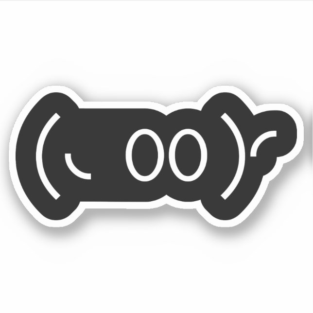 Pegatina Emoticon japonés fantasma Kaomoji (Anverso)