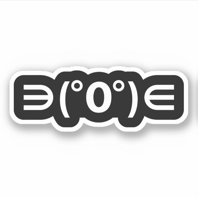 Pegatina Emoticon japonés Fugu Kaomoji (Anverso)