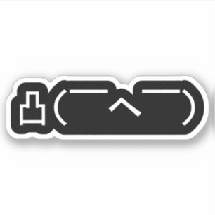 Pegatina Emoticon japonés Kaomoji enojado del dedo medio de