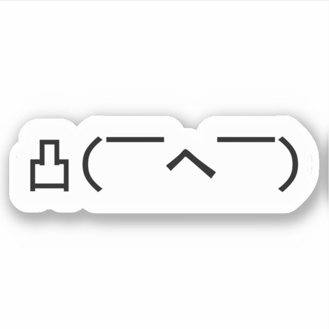Pegatina Emoticon japonés Kaomoji Stic enfadado con el dedo (Anverso)