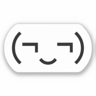 Pegatina Emoticon smug (‿) Kaomoji japonés