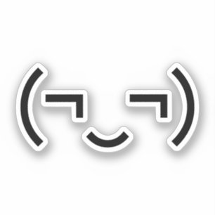 Pegatina Emoticon smug (‿) Kaomoji japonés