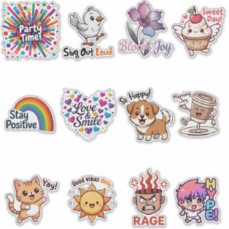 Pegatina Emotional Emoji Sticker Bundle – Cute Expression S