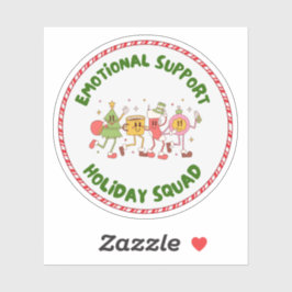 Pegatina Emotional Support Holiday Squad