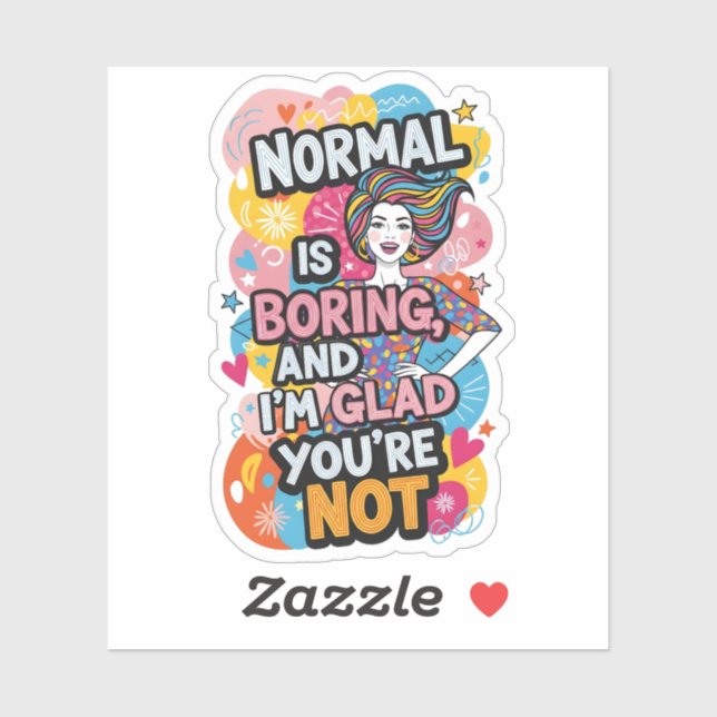 Pegatina Empowering Woman Pop Art Bold Quote Design (Hoja)