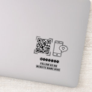 Pegatina Empresa comercial   Síguenos Código QR Escanear