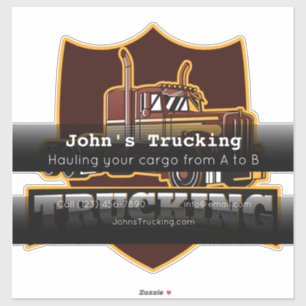 Pegatina Empresa de transporte de camiones anuncio comercia