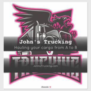 Pegatina Empresa de transporte de camiones anuncio comercia