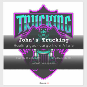 Pegatina Empresa de transporte de camiones anuncio comercia