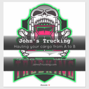 Pegatina Empresa de transporte de camiones anuncio comercia