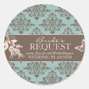 Pegatina empresarial de Damask de otoño