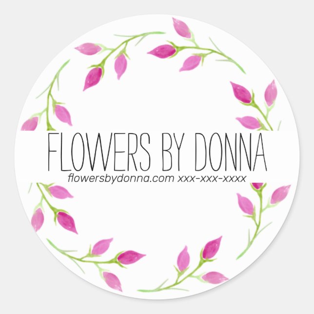 Pegatina EMPRESARIAL FLOWER (Anverso)