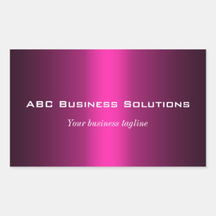 Pegatina empresarial rectangular de color negro y 