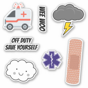 Pegatina EMS Humor Pack, Chistes paramédicos