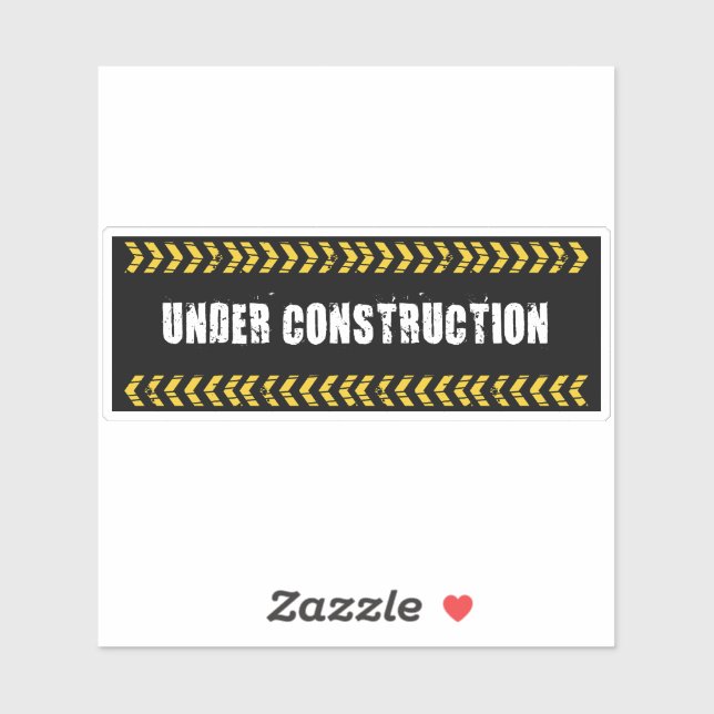 Pegatina En construcción (Hoja)