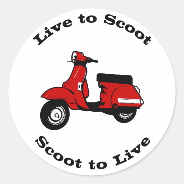 Pegatina en directo a Scoot Round (Anverso)