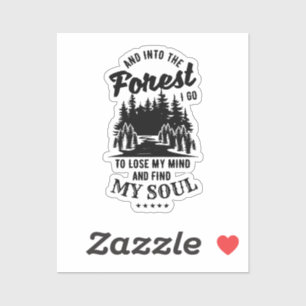 Pegatina En el bosque voy