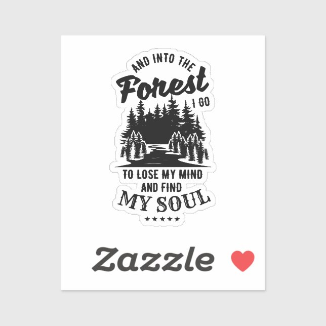 Pegatina En el bosque voy (Hoja)