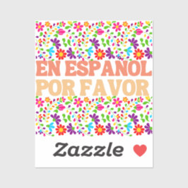 Pegatina En Español Por Favor, Maestro Español De Regalos