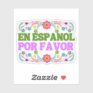 Pegatina En Español Por Favor, Regalo para Maestra de Españ