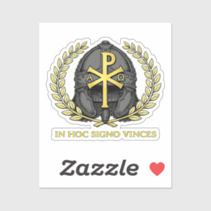 Pegatina En Este Signo Vencerás Casco Romano Chi-Rho