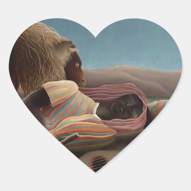 PEGATINA EN FORMA DE CORAZÓN 眠るジプシー女 (Anverso)