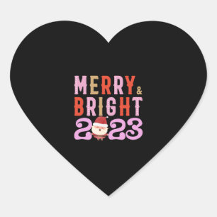 Pegatina En Forma De Corazón 03 navidades familiares alegres y brillantes