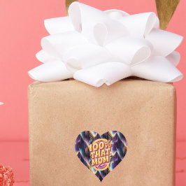 Pegatina En Forma De Corazón 100% Que Mamá Resumen El Patrón