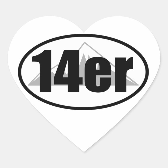 Pegatina En Forma De Corazón 14 er (Anverso)
