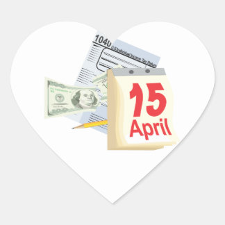 Pegatina En Forma De Corazón 15 de abril -